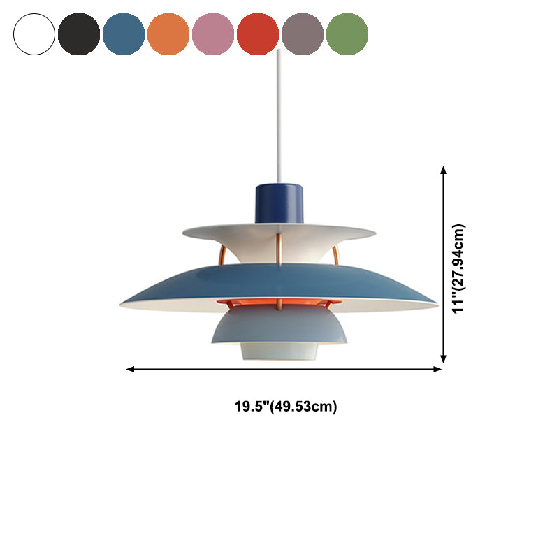 Modern Style Hanging Light Colorful Metal Pendant Lighting Fixture for Sitting Room