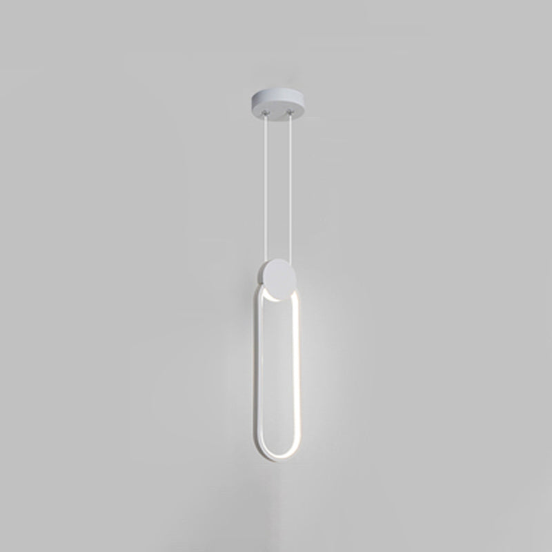 1-Light Linear Pendant Lights Contemporary Metal Pendant Ceiling Lights
