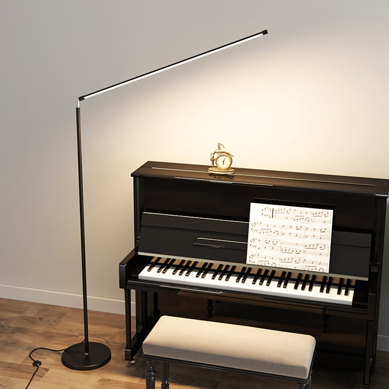 Modern Strip Shape Floor Light LED Floor Standing Light with Acrylic Shade for Bedroom