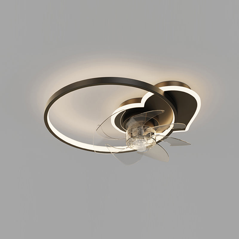 Contemporary Circular Ceiling Fan Light Metal LED Ceiling Fan for Living Room