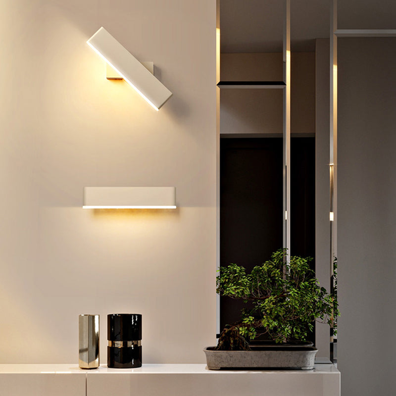 Modern Style Rectangle Shape Wall Sconce Metal 1 Light Wall Lighting for Bedroom