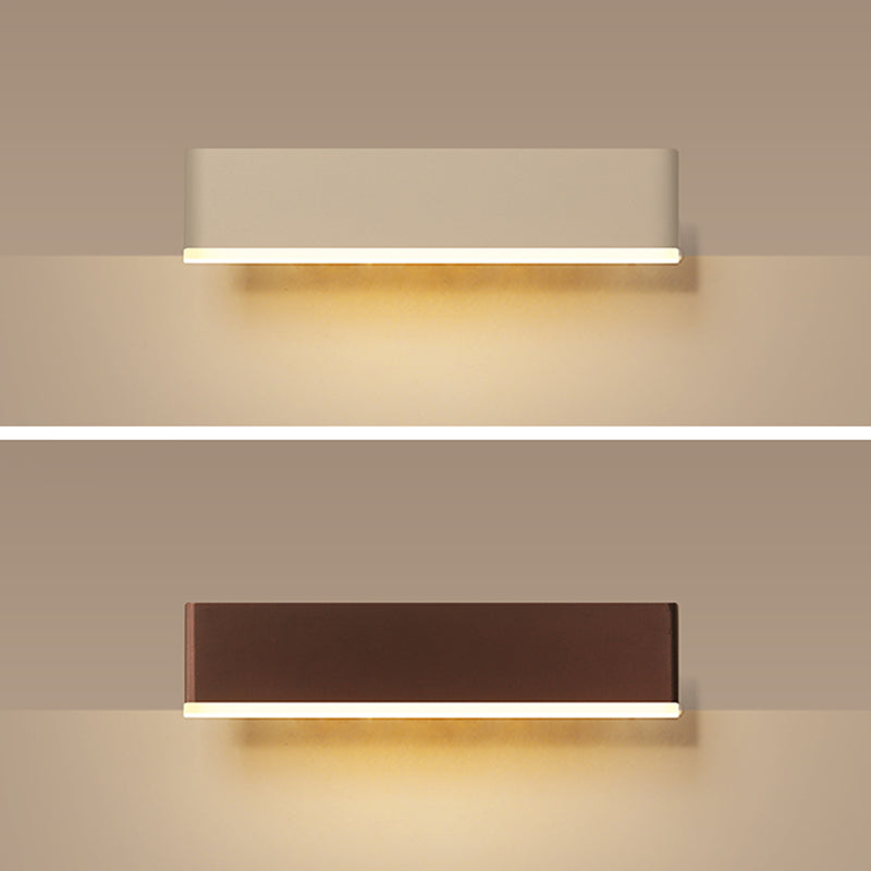 Modern Style Rectangle Shape Wall Sconce Metal 1 Light Wall Lighting for Bedroom