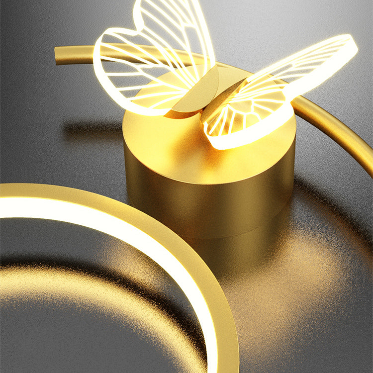 Round Shape Metal Wall Light Modern Style 3 Lights Wall Mount Light