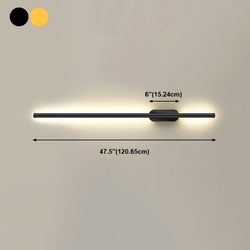 Linear Shape Metal Wall Sconce Lighting Modern Style 1 Light Wall Lighting for Living Room