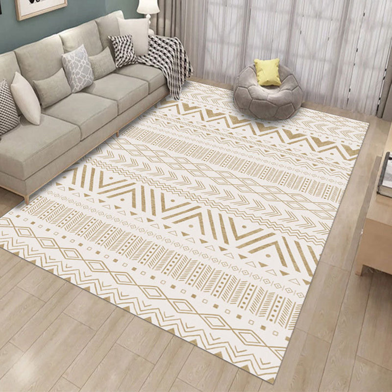 Light Blue Graphic Rug Polyester Modern Indoor Rug Non-Slip Backing Rug for Drawing Room