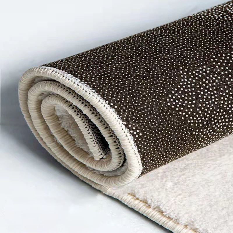 Green Casual Carpet Polyester Stripe Carpet Non-Slip Backing Rug for Drawing Room