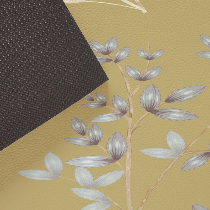 Beige Retro Carpet PU Flowers Carpet Stain Resistant Carpet for Home Decor