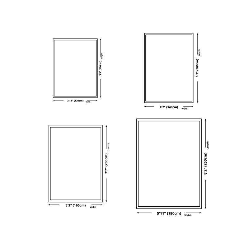 Beige Striped Rug Polyester Modern Rug Stain Resistant Rug for Living Room