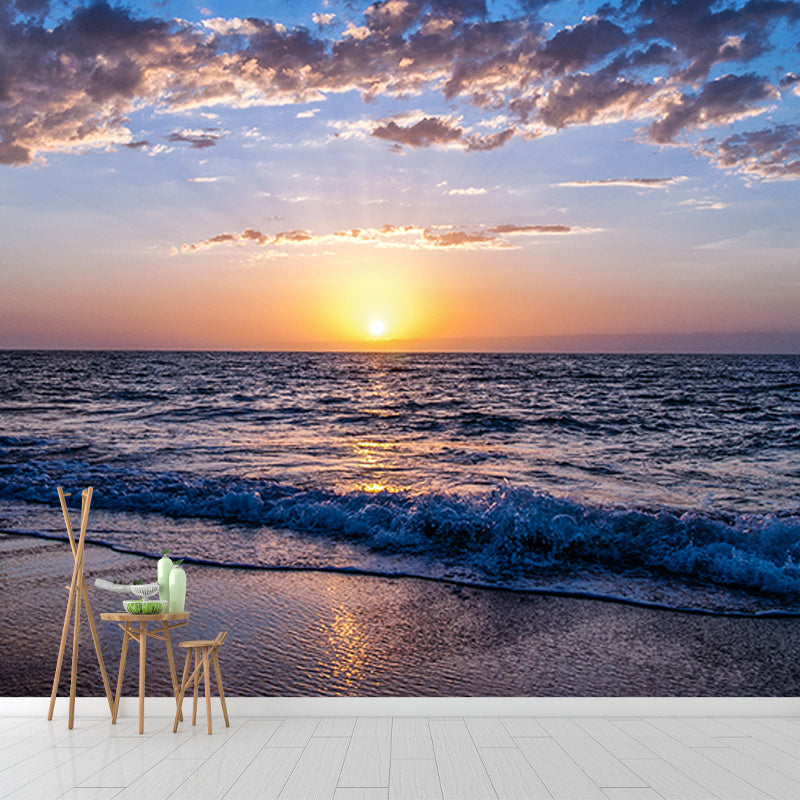 Beautiful Beach Photography Mural Wallpaper Environment Friendly Living Room Wall Mural