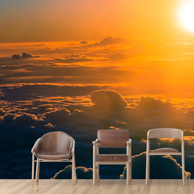 Environmental Wall Mural Wallpaper Setting Sun Living Room Wall Mural