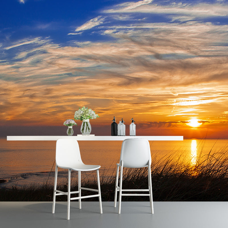 Modern Style Mural Wallpaper Setting Sun Photography Indoor Wall Mural