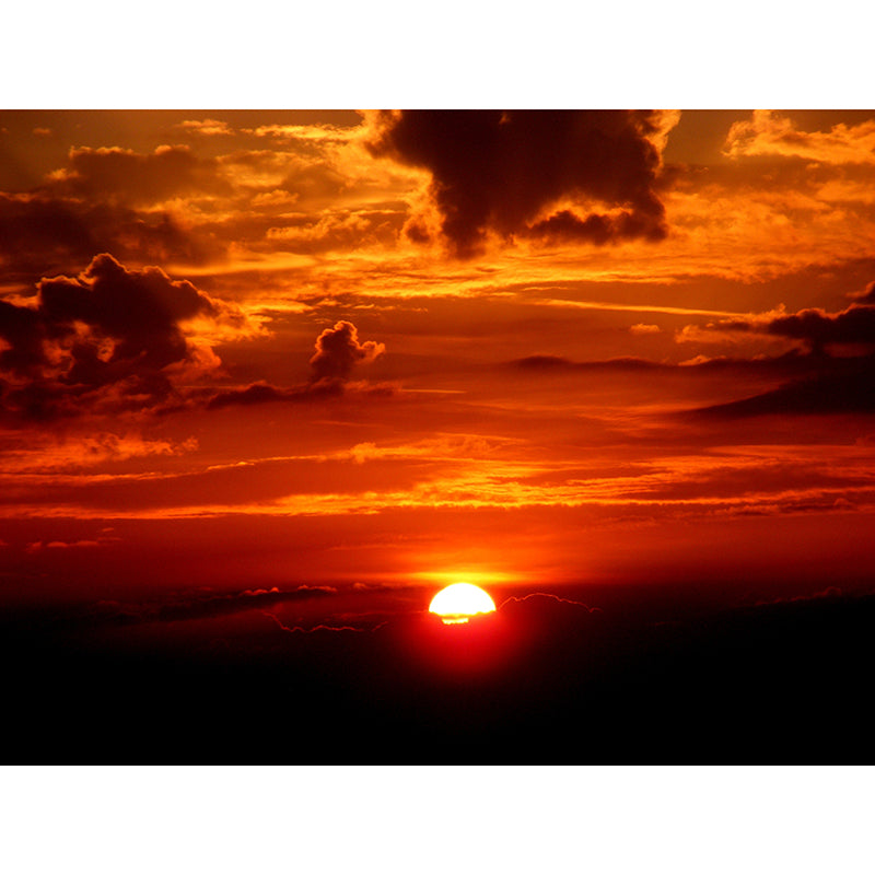 Eco-friendly Wall Mural Wallpaper Setting Sun Photography Sitting Room Wall Mural