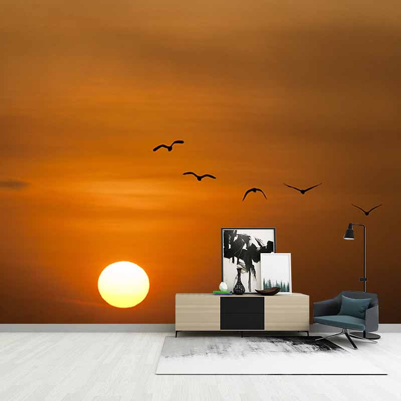 Modern Style Mural Wallpaper Setting Sun Environment Friendly Bedroom Wall Mural