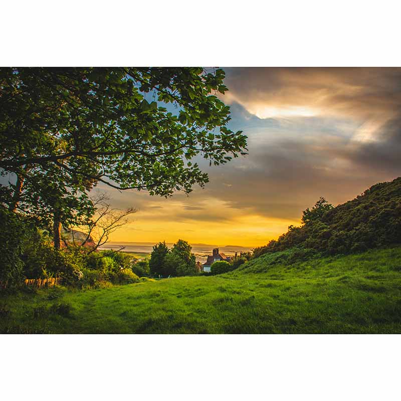 Environment Friendly Wall Mural Wallpaper Setting Sun Sitting Room Wall Mural