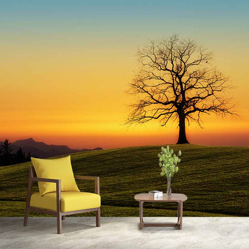 Environment Friendly Wall Mural Wallpaper Setting Sun Sitting Room Wall Mural