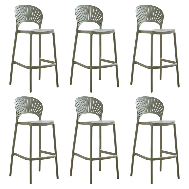 Modern Stackable Bar-stool Plastic Counter Bar Stool for Home
