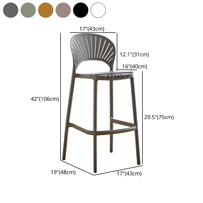 Modern Stackable Bar-stool Plastic Counter Bar Stool for Home