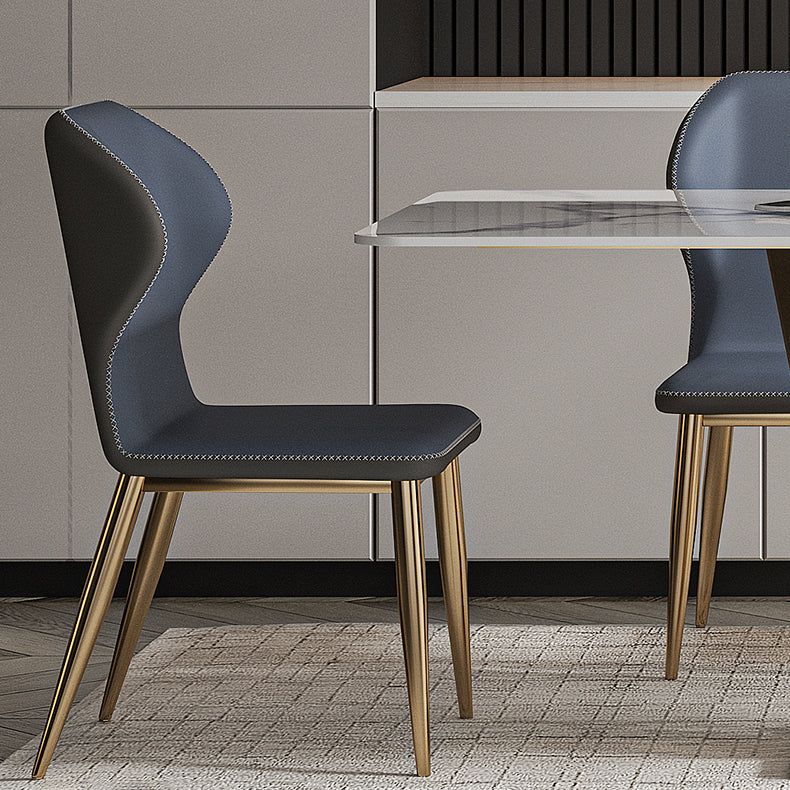 Nordic Glam Rectangle Sintered Stone Dining Table Set 1/4/5/7 Pieces Dining Set