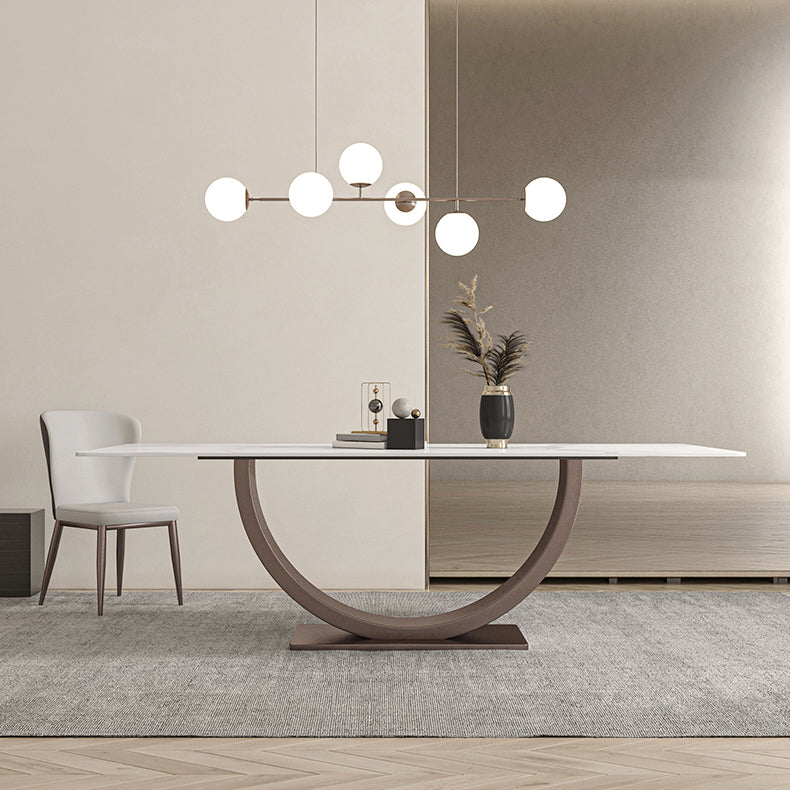 Modern Rectangle Sintered Stone Dining Table Set 1/2/4/5/7 Pieces Dining Set