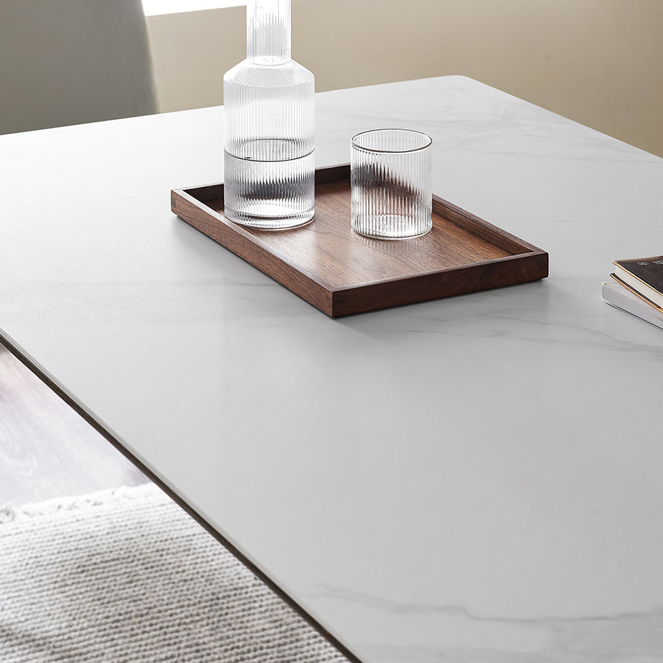 Modern Sintered Stone Top Dining Set Rectangle 1/2/4/5 Pieces Dining Room Table Set