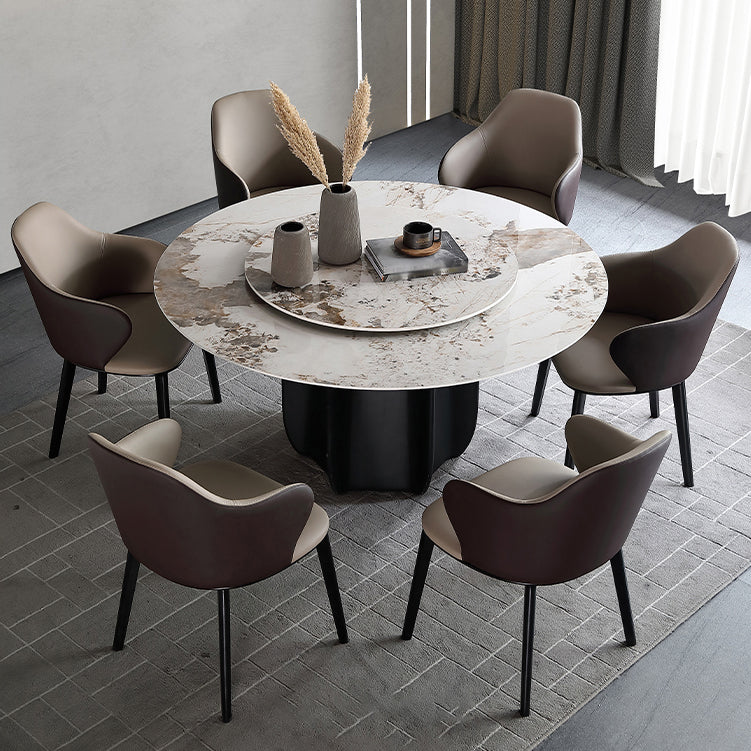 Modern Dining Table Round Sintered Stone Table for Restaurant