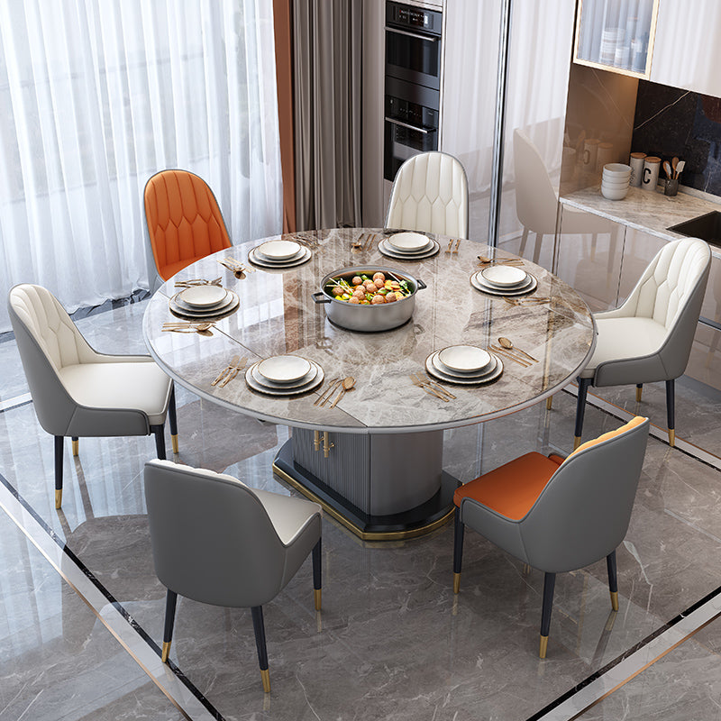 Round Stone Dining Table Traditional Luxury Drop Leaf Trestle Dining Table