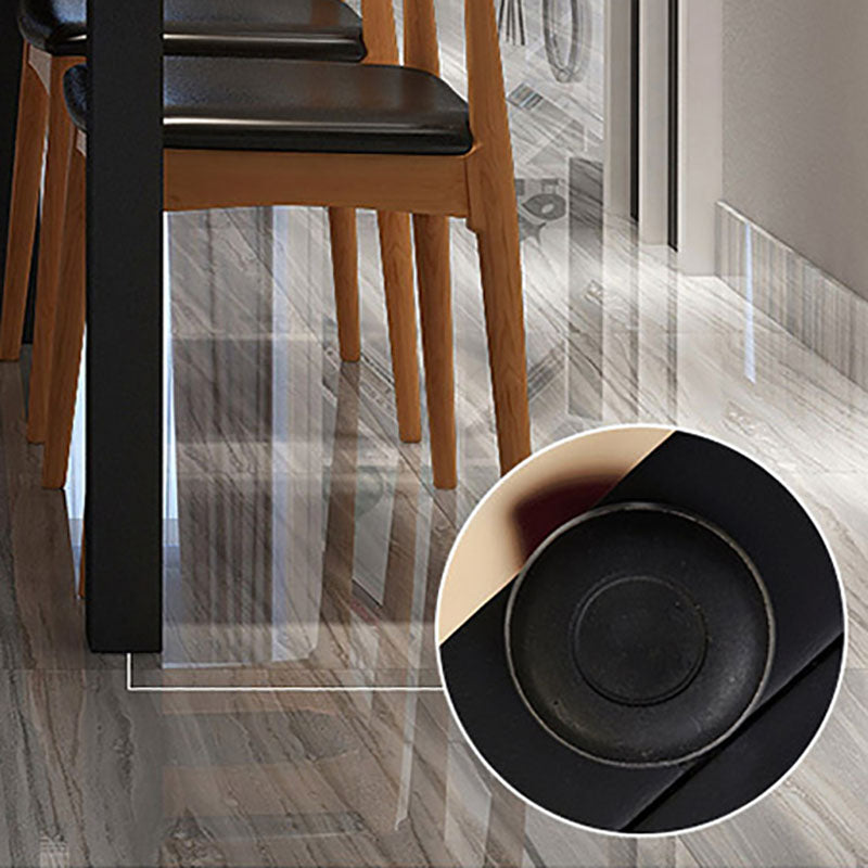 Pine Wood Top Dining Table Industrial Table with 4 Legs in Black