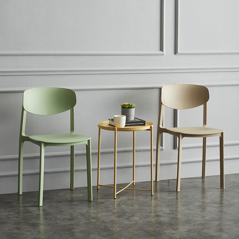 Plastic Contemporary Side Chair Open Back Indoor-Outdoor Chair