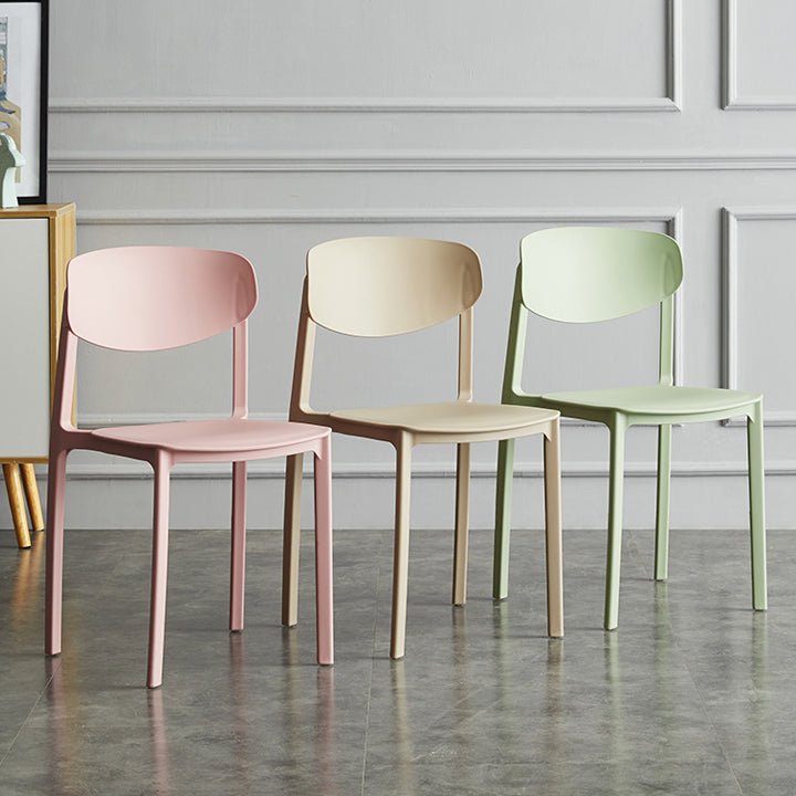 Plastic Contemporary Side Chair Open Back Indoor-Outdoor Chair