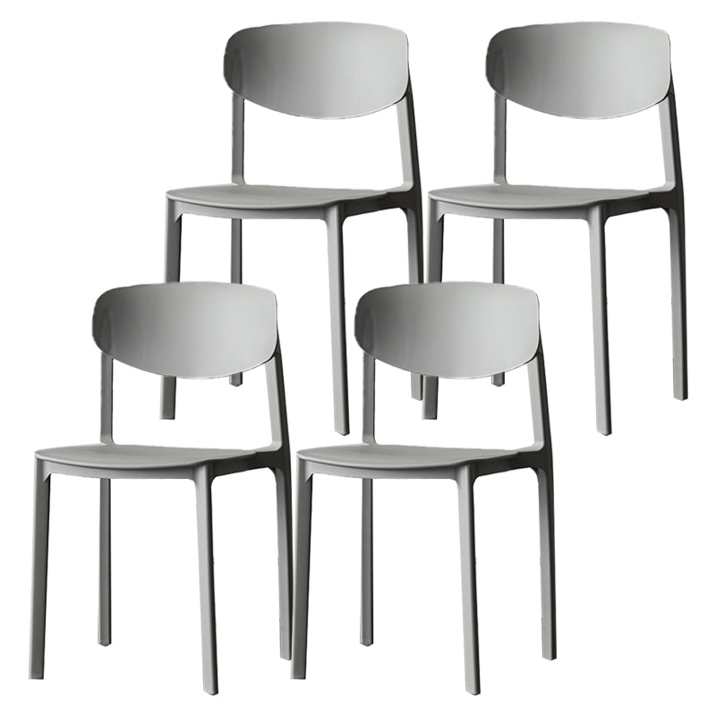 Plastic Contemporary Side Chair Open Back Indoor-Outdoor Chair