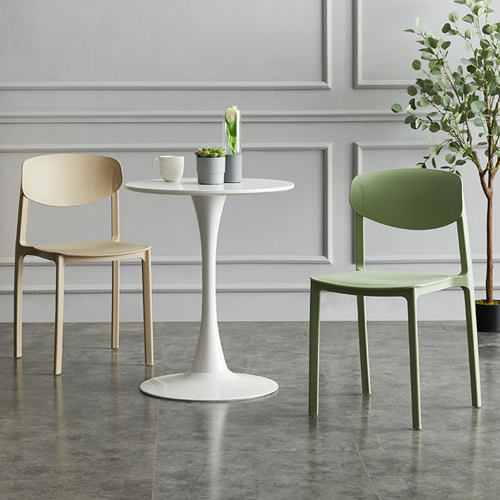 Plastic Contemporary Side Chair Open Back Indoor-Outdoor Chair