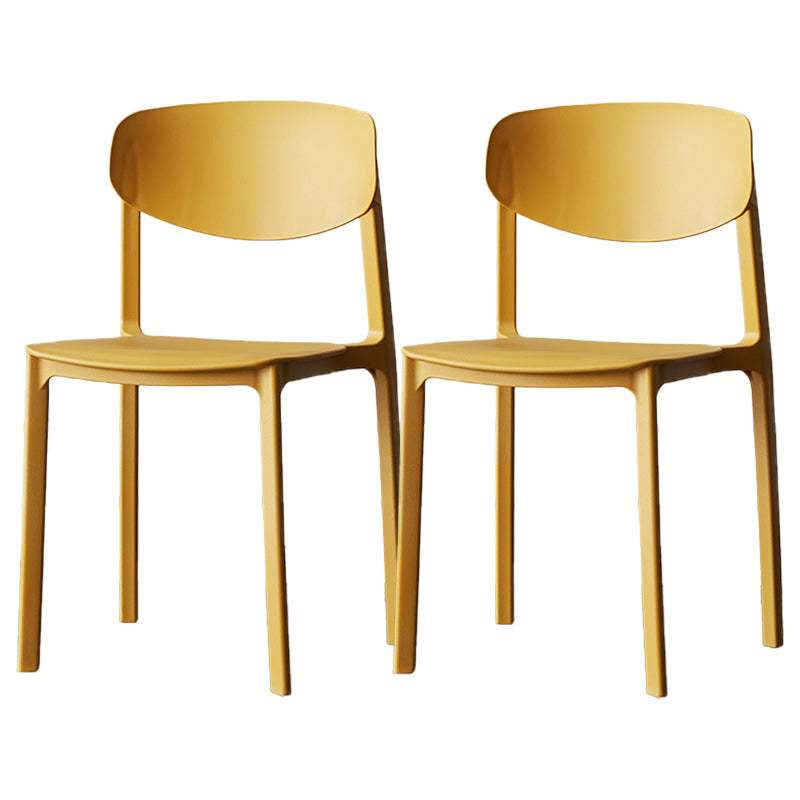 Plastic Contemporary Side Chair Open Back Indoor-Outdoor Chair