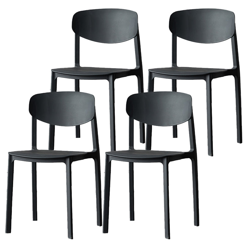 Plastic Contemporary Side Chair Open Back Indoor-Outdoor Chair