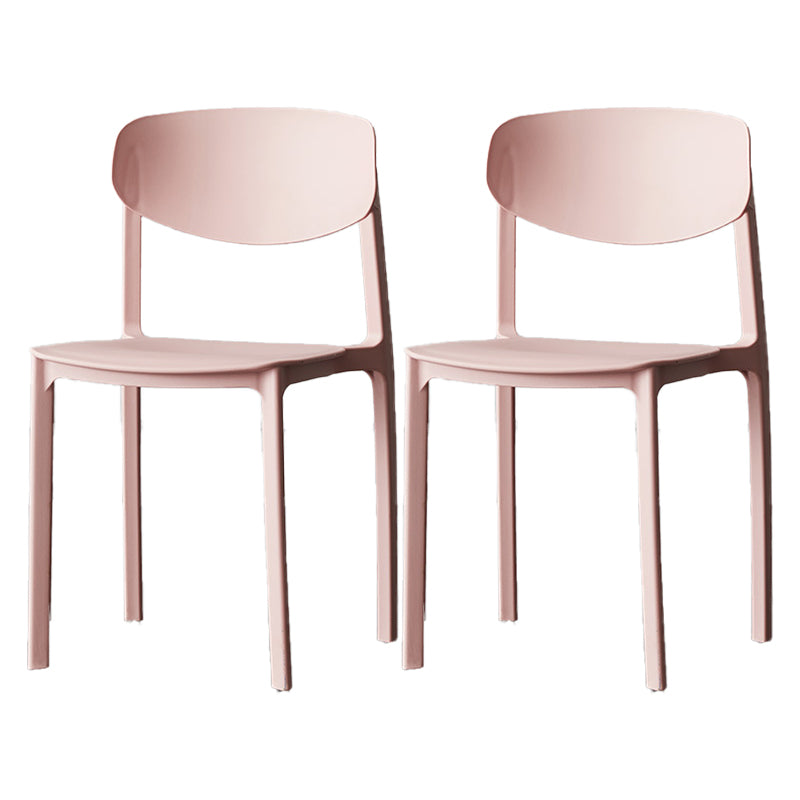 Plastic Contemporary Side Chair Open Back Indoor-Outdoor Chair