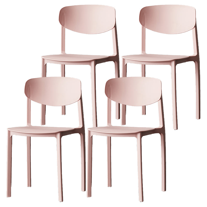 Plastic Contemporary Side Chair Open Back Indoor-Outdoor Chair