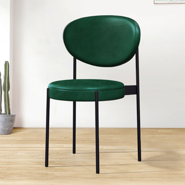 PU Leather Side Chair Modern Style Open Back Dining Side Chair for Indoor