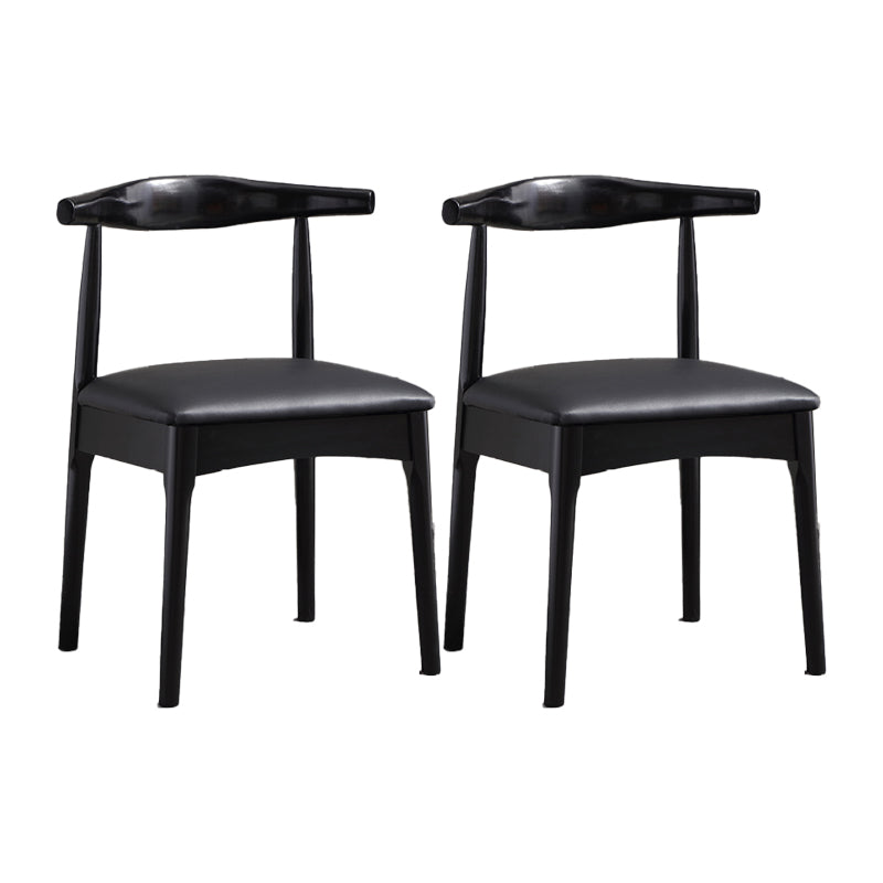 Glam Style Side Chair Wooden Open Back Indoor Dining Side Chair