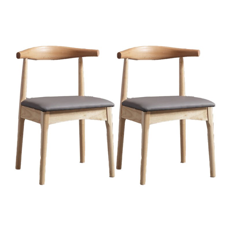 Glam Style Side Chair Wooden Open Back Indoor Dining Side Chair