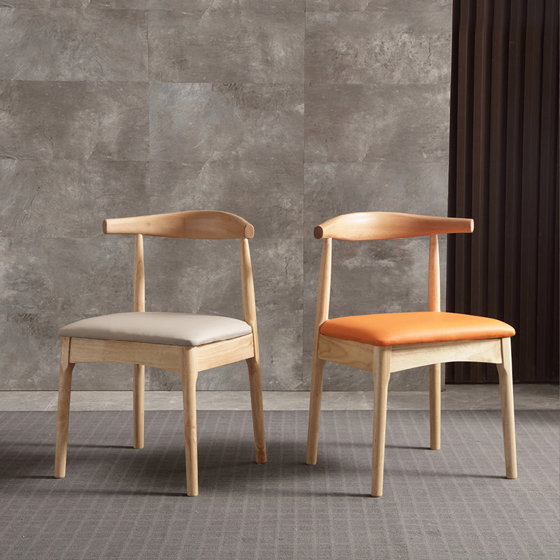 Glam Style Side Chair Wooden Open Back Indoor Dining Side Chair