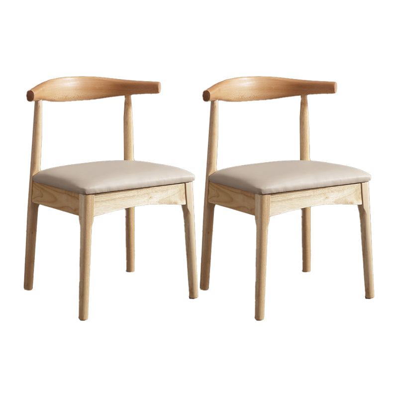 Glam Style Side Chair Wooden Open Back Indoor Dining Side Chair