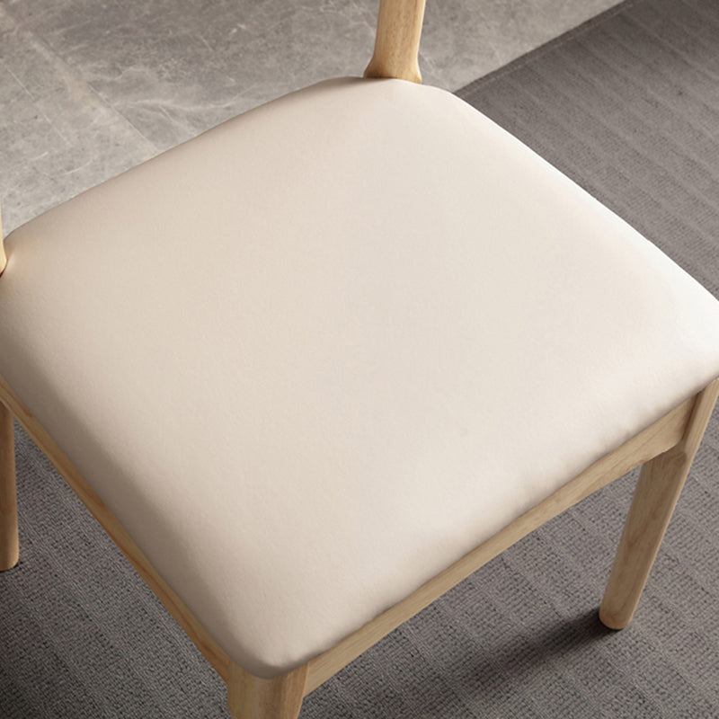 Glam Style Side Chair Wooden Open Back Indoor Dining Side Chair