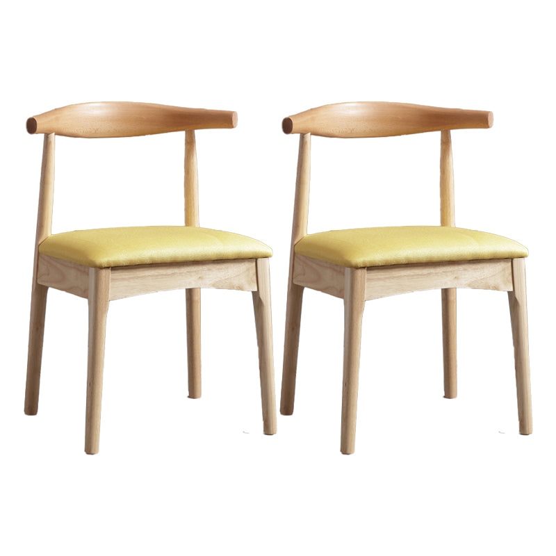 Glam Style Side Chair Wooden Open Back Indoor Dining Side Chair
