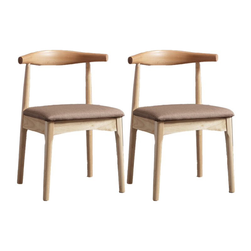 Glam Style Side Chair Wooden Open Back Indoor Dining Side Chair