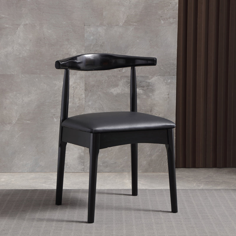 Glam Style Side Chair Wooden Open Back Indoor Dining Side Chair