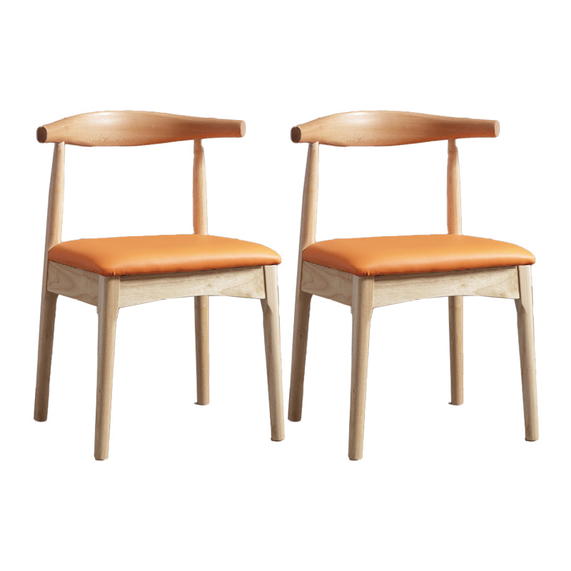 Glam Style Side Chair Wooden Open Back Indoor Dining Side Chair