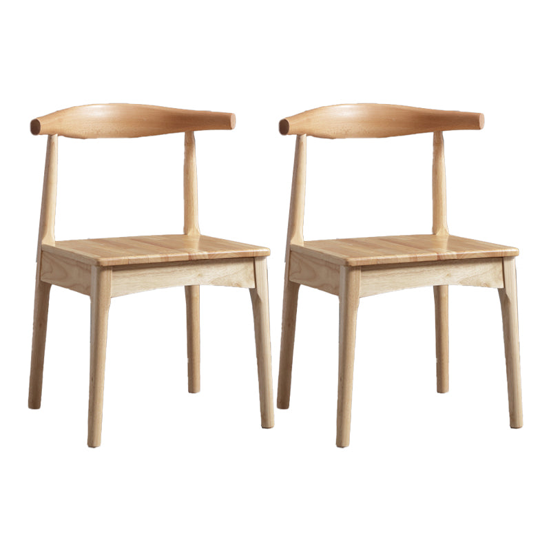 Glam Style Side Chair Wooden Open Back Indoor Dining Side Chair