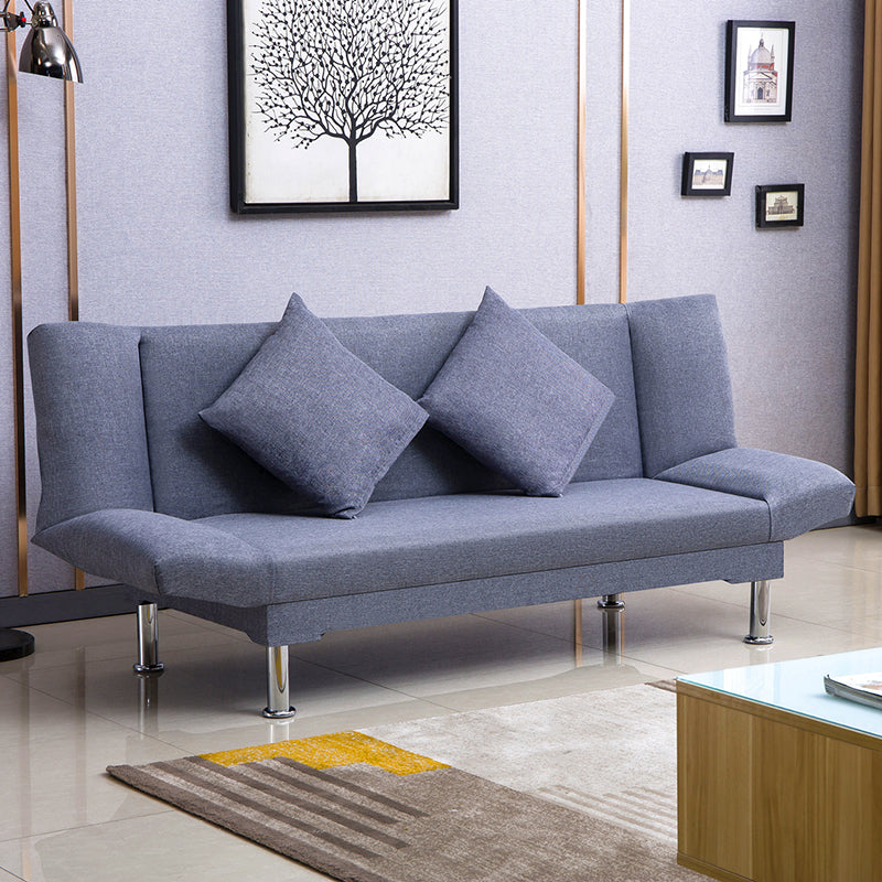 Silver Transitional Modern Tight Back Sofa Bed 29.53"High Armless Sofa Bed