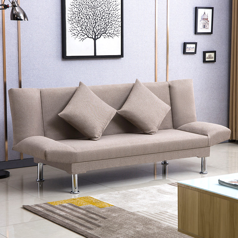 Silver Transitional Modern Tight Back Sofa Bed 29.53"High Armless Sofa Bed