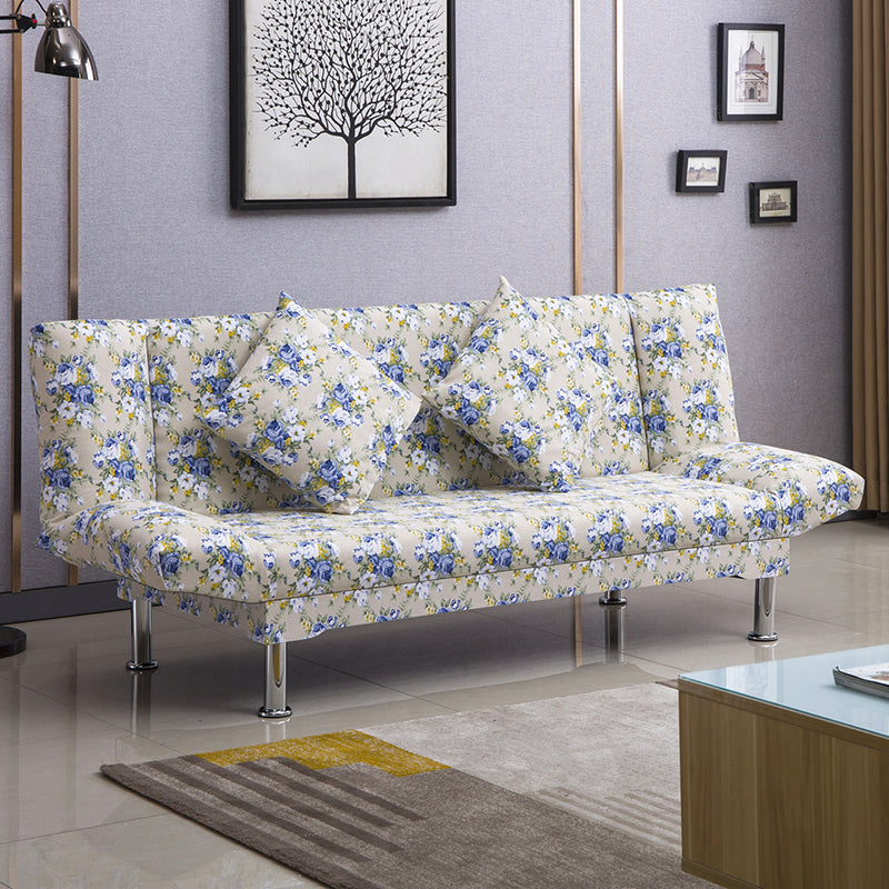 Silver Transitional Modern Tight Back Sofa Bed 29.53"High Armless Sofa Bed