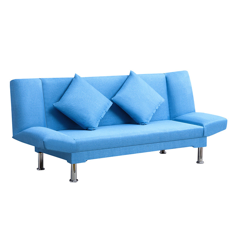 Silver Transitional Modern Tight Back Sofa Bed 29.53"High Armless Sofa Bed